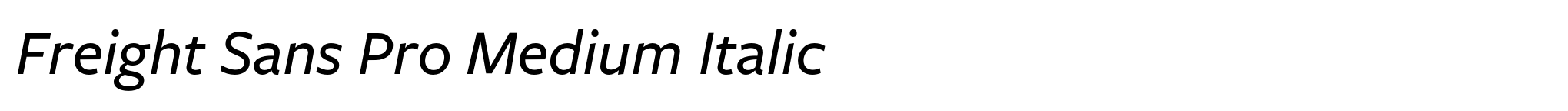 Freight Sans Pro Medium Italic image